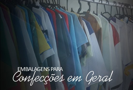 embalagens para confecção em geral