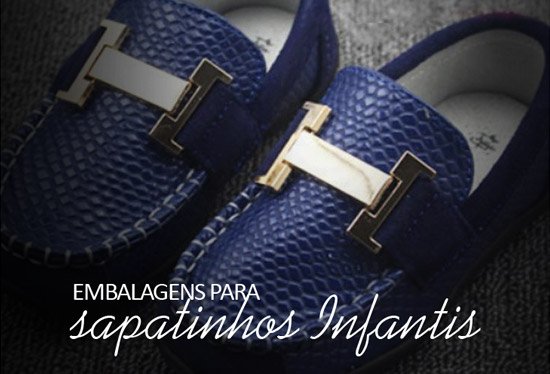 embalagens para sapatinhos infantis